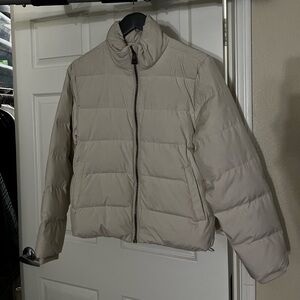 Cream puffer jacket